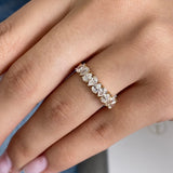 Diamond Band Ring 0.9 ct Yellow Gold