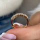 Diamond Stackable Ring 0.90 Carat Yellow Gold 14K
