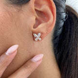 Diamond Stud Earrings 2.1 ct Yellow Gold