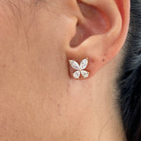 Diamond Stud Earrings 1.9 ct Rose Gold