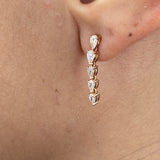 Diamond Drop Earrings 0.9 ct Rose Gold