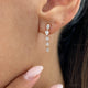 Diamond Drop Earrings 0.8 ct Rose Gold