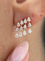 Diamond Chandelier Earrings 1.1 ct Rose Gold