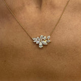 Diamond Pendant Necklace 2.4 ct Yellow Gold