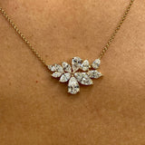 Diamond Pendant Necklace 2.4 ct Yellow Gold