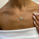 Diamond Pendant Necklace 2.4 ct Yellow Gold