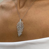 Diamond Pendant Necklace 2.4 ct White Gold