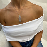 Diamond Pendant Necklace 2.4 ct White Gold