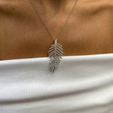Diamond Pendant Necklace 2.4 ct White Gold