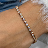 Diamond Tennis Bracelet 3 ct Rose Gold