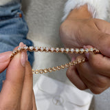 Diamond Tennis Bracelet 2.9 ct Rose Gold