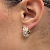 Diamond Hoop Earrings 3.8 ct Yellow Gold
