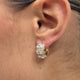 Diamond Hoop Earrings 3.8 ct Yellow Gold
