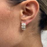 Diamond Hoop Earrings 3.8 ct Yellow Gold