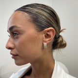 Diamond Hoop Earrings 3.8 ct Yellow Gold
