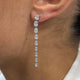 Diamond Drop Earrings 3.1 ct White Gold