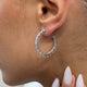 Diamond Hoop Earrings 3.3 ct White Gold