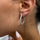 Diamond Hoop Earrings 3.2 ct White Gold