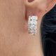 Diamond Hoop Earrings 3.7 ct Rose Gold