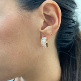 Diamond Hoop Earrings 3.6 ct Rose Gold