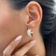 Diamond Hoop Earrings 3.6 ct Rose Gold