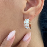 Diamond Hoop Earrings 3.6 ct Rose Gold