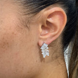Diamond Drop Earrings 3.1 ct White Gold