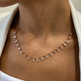 Diamond Chain Necklace 2.2 ct Rose Gold