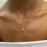 Diamond Pendant Necklace 1.1 ct Yellow Gold