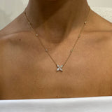 Diamond Pendant Necklace 1.1 ct Yellow Gold