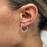 Diamond Hoop Earrings 1.7 ct White Gold