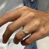 Diamond Two Stone Ring 1.3 ct Yellow Gold