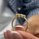 Toi-et Moi Ring 1.4 ct TCW , Solid Gold 14k