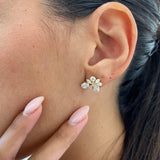 Diamond Stud Earrings 2.8 ct Yellow Gold