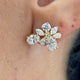 Diamond Stud Earrings 2.9 ct Yellow Gold