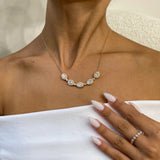 Diamond Pendant Necklace 4.8 ct White Gold