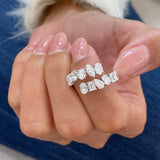 Diamond Wrap Ring 2.40 Carat White Gold 14K