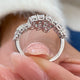 Diamond Wrap Ring 2.40 Carat White Gold 14K