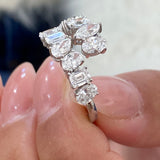 Diamond Wrap Ring 2.40 Carat White Gold 14K