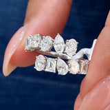 Diamond Wrap Ring 2.40 Carat White Gold 14K