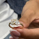 Diamond Two Stone Ring 1.47 Carat Rose Gold 14K