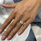 Diamond Two Stone Ring 1.4 ct Rose Gold