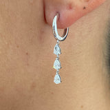 Diamond Drop Earrings 0.6 ct White Gold