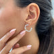 Diamond Hoop Earrings 2.5 ct White Gold