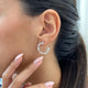 Diamond Hoop Earrings 2.5 ct White Gold