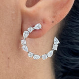 Diamond Hoop Earrings 2.5 ct White Gold