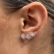 Diamond Climber Earrings 1.7 ct Rose Gold