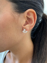 Diamond Stud Earrings 2.4 ct Rose Gold
