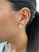 Diamond Stud Earrings 2.4 ct Rose Gold