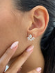 Diamond Stud Earrings 2.4 ct Rose Gold